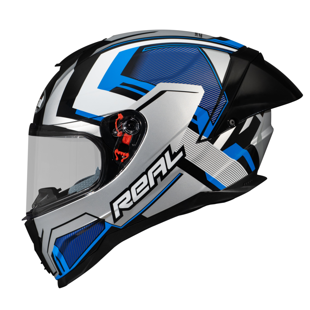 หมวกกันน็อค Falcon Cyberwave สีเทา-น้ำเงิน