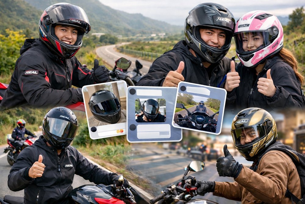 อ่านรีวิวจากผู้ใช้จริงก่อนซื้อ หมวกกันน็อค Real