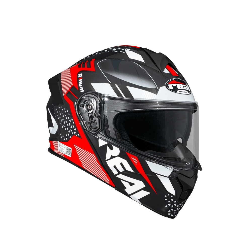 หมวกกันน็อค Atlas R1 Dual สีดำ-แดง