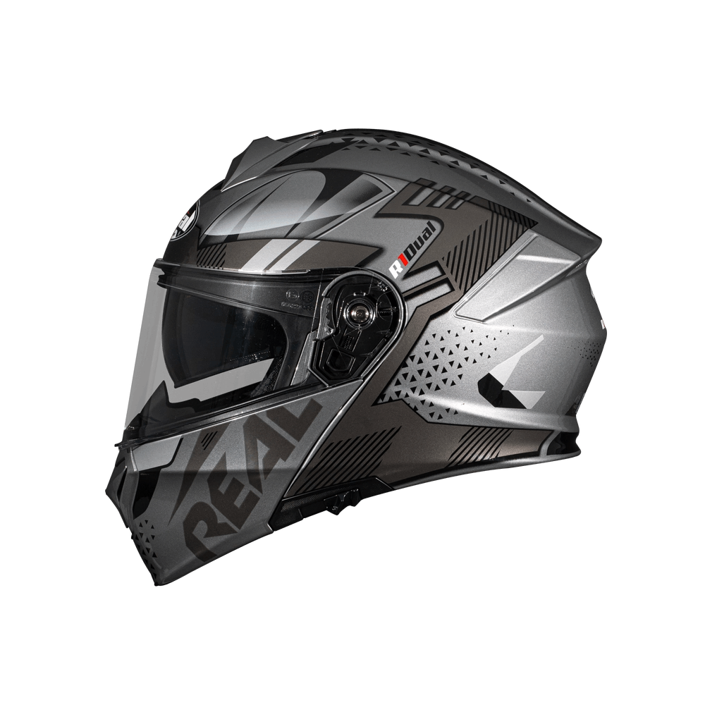 หมวกกันน็อค Atlas R1 Dual สีเงิน-เทา