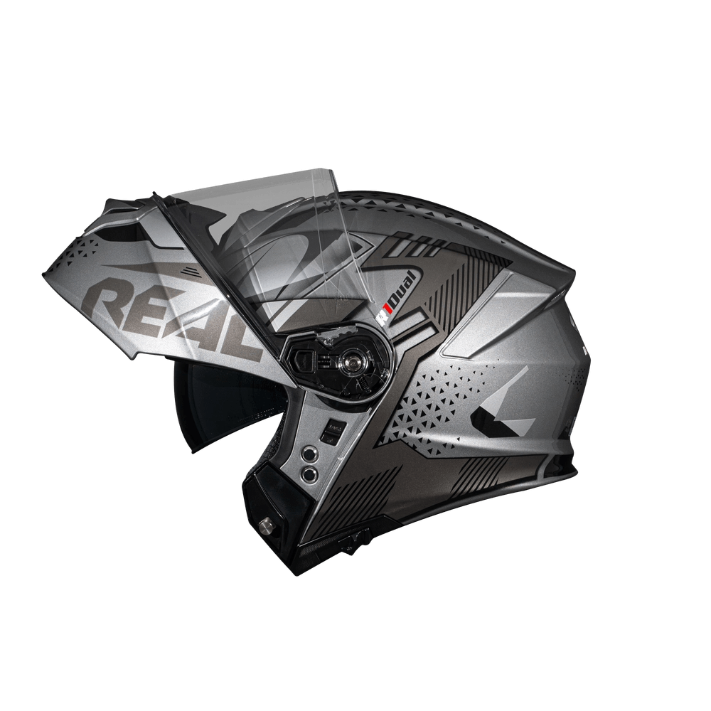 หมวกกันน็อค Atlas R1 Dual สีเงิน-เทา