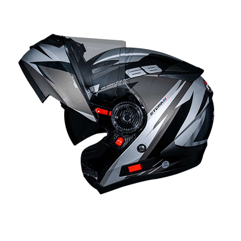 หมวกกันน็อค Storm Cyclone สีดำ-เทา