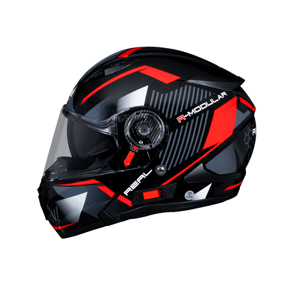 หมวกกันน็อค Storm R-Modular สีดำ-แดง